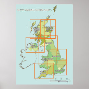Póster Gráfico de aviación del Reino Unido