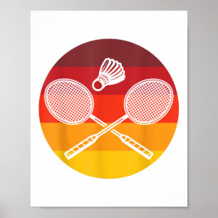 Póster Gráfico de bádminton Jugador de bádminton Deportes