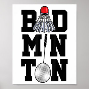 Póster Gráfico de bádminton Jugador de bádminton Deportes