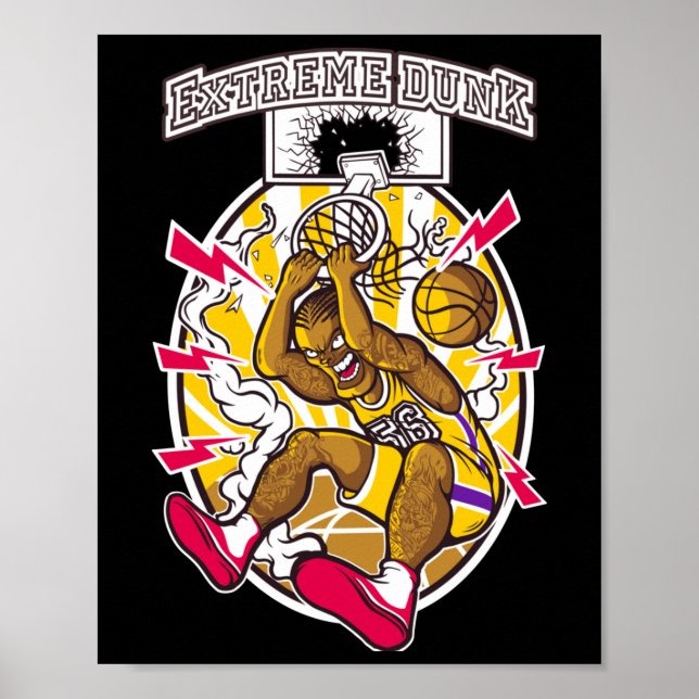 Póster Gráfico de baloncesto (Frente)