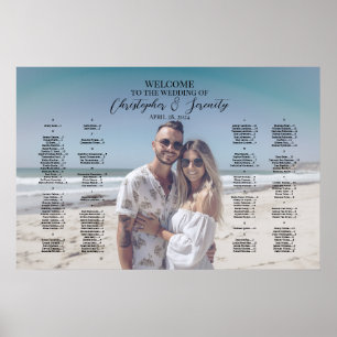 Póster Gráfico de bodas fotográficos alfabético elegante