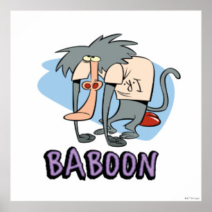 Póster Gráfico de caracteres de Baboon de I.R.