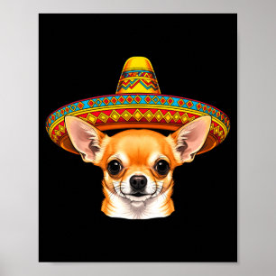 Póster gráfico de Chihuahua - fiesta de amantes de chihua