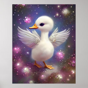 Póster Gráfico de cisne bebé súper lindo