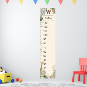 Póster Gráfico de crecimiento con monograma de nombre per