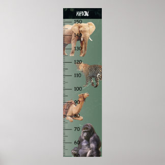 Póster Gráfico de crecimiento de animales salvajes