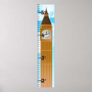Póster Gráfico de crecimiento de Big Ben