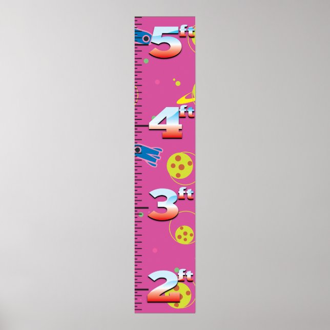 Póster Gráfico de crecimiento de cohetes. (Frente)