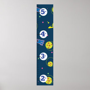 Póster Gráfico de crecimiento de cohetes.