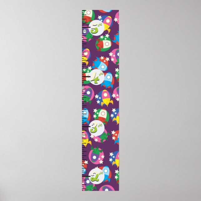 Póster Gráfico de crecimiento de cohetes. (Frente)