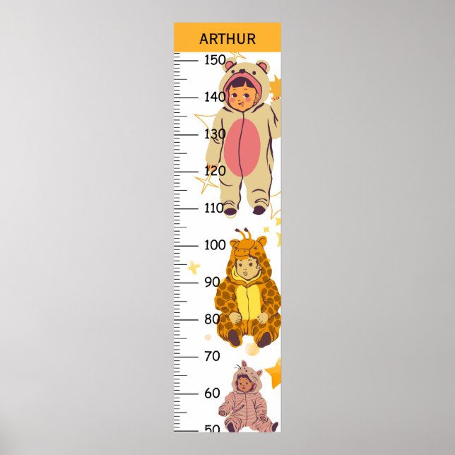 Póster Gráfico de Crecimiento de Costumbres Animales (Frente)