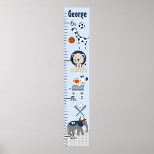 Póster Gráfico de crecimiento de deportes y animales ¡Man