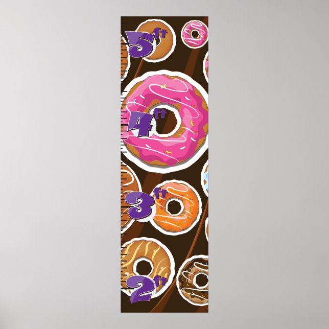 Póster Gráfico de crecimiento de donas de dibujos animado (Frente)