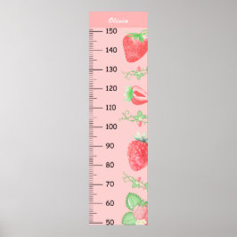 Póster Gráfico de crecimiento de fresa suave