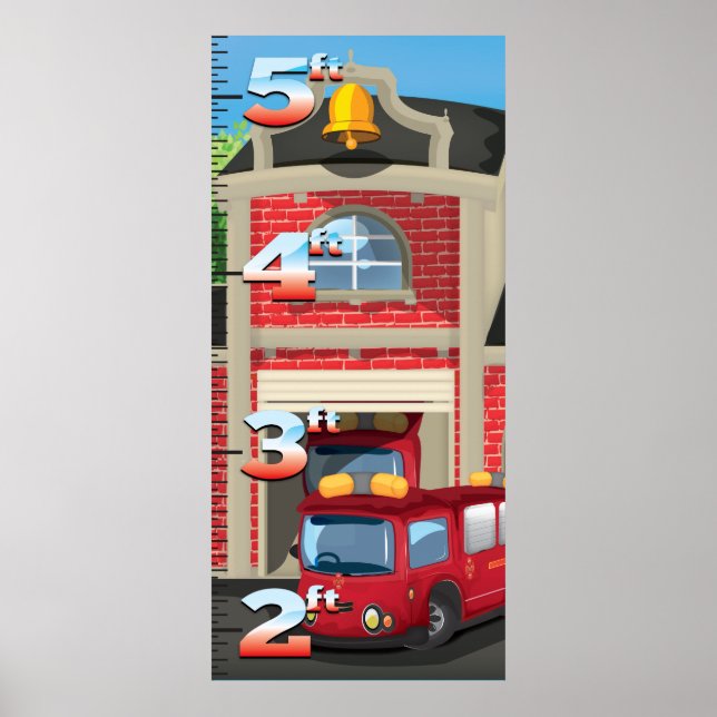 Póster Gráfico de crecimiento de la estación de fuego (Frente)