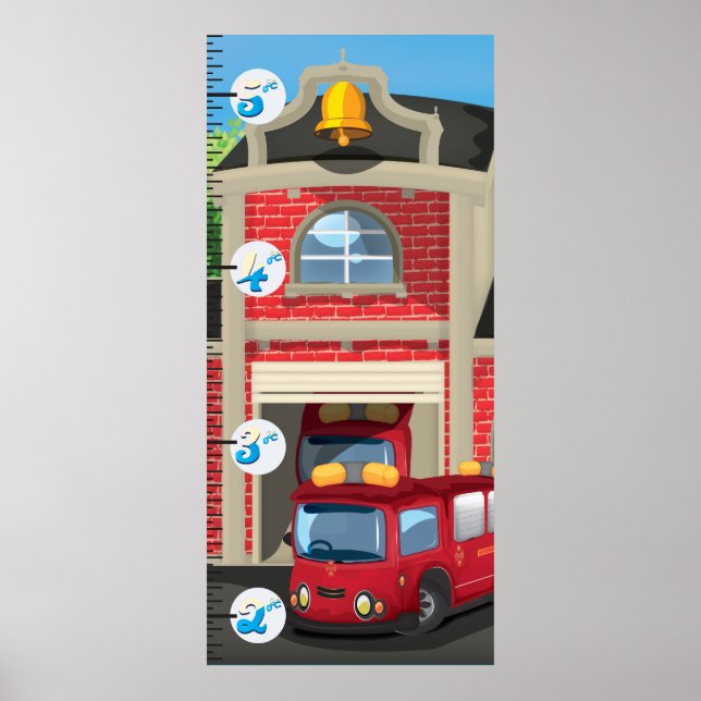 Póster Gráfico de crecimiento de la estación de fuego (Frente)