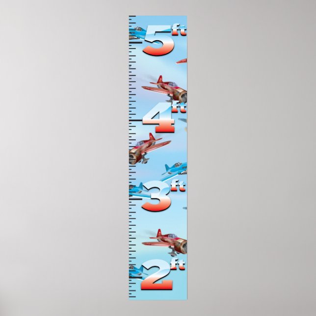 Póster Gráfico de crecimiento de la guerra de aeronaves (Frente)