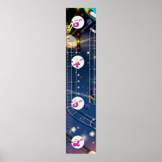 Póster Gráfico de crecimiento de la máquina de pinball de