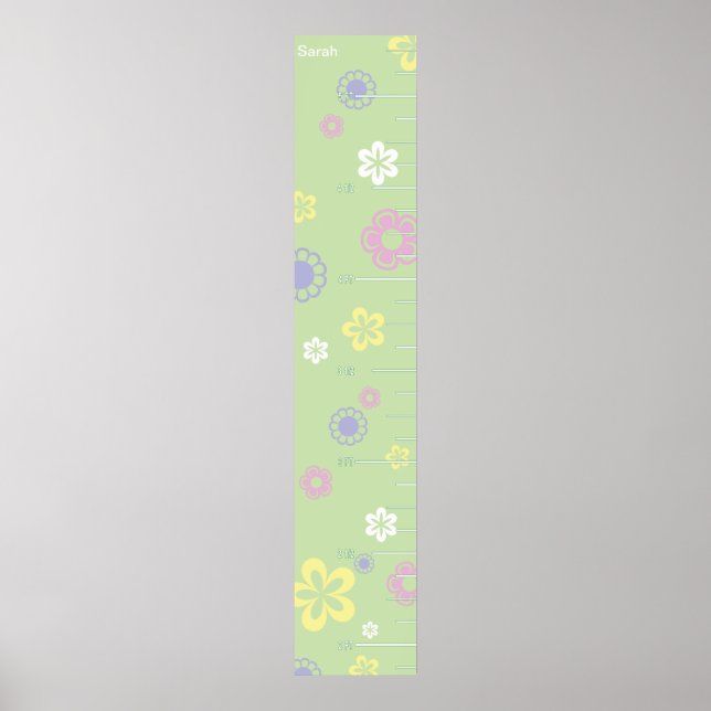 Póster Gráfico de crecimiento de las flores de bonito (Frente)