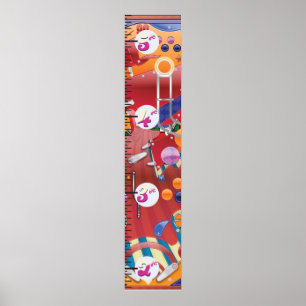 Póster Gráfico de crecimiento de máquina de pinball.