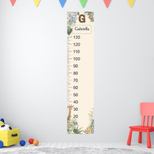 Póster Gráfico de crecimiento de monograma de nombre pers