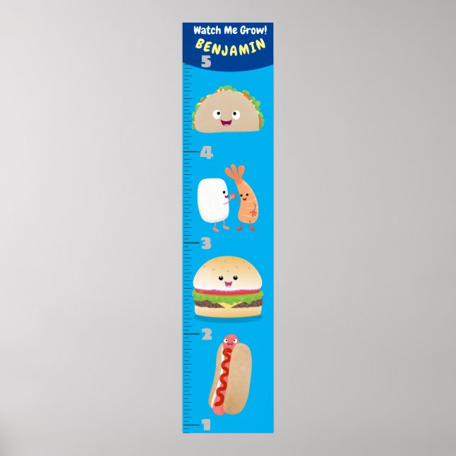 Póster Gráfico de crecimiento de personalizado de comida  (Frente)