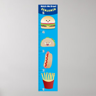Póster Gráfico de crecimiento de personalizado de comida 