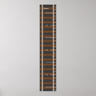 Póster Gráfico de crecimiento de pistas de ferrocarril