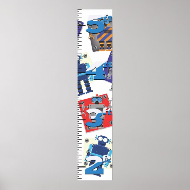 Póster Gráfico de crecimiento de robots (Frente)