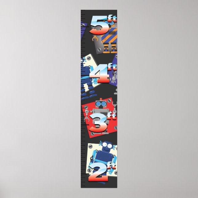 Póster Gráfico de crecimiento de robots (Frente)