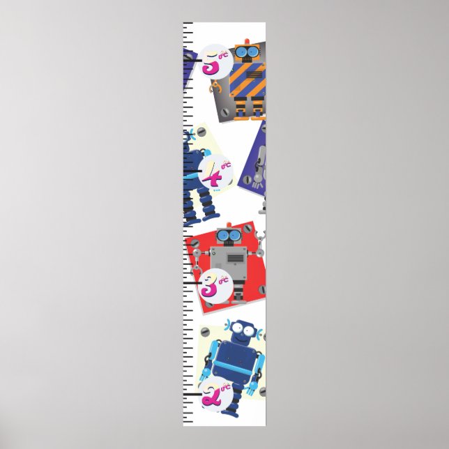 Póster Gráfico de crecimiento de robots (Frente)