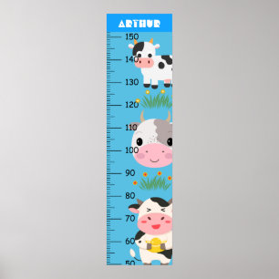 Póster Gráfico de crecimiento de vaca infantil