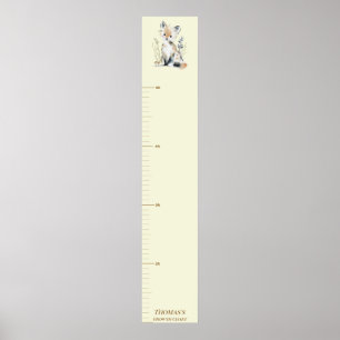 Póster Gráfico de crecimiento de Woodland Fox para niños