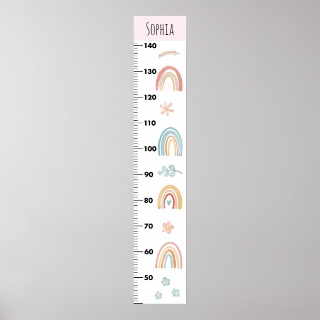 Póster Gráfico de crecimiento del arcoiris de color de ag (Frente)