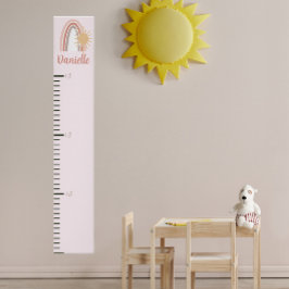 Póster Gráfico de crecimiento del arcoiris rosado de los