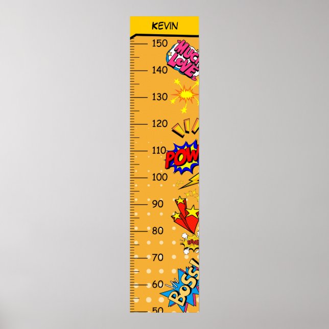 Póster Gráfico de crecimiento del cómic retro (Frente)