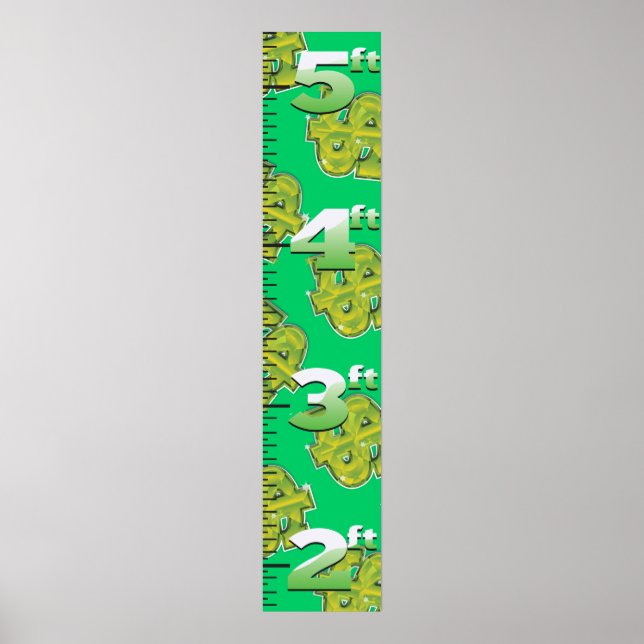 Póster Gráfico de Crecimiento del Dólar Estadounidense. (Frente)