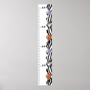 Póster Gráfico de crecimiento del zoológico de animales d