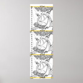 Póster Gráfico de crecimiento - Dragón en los árboles