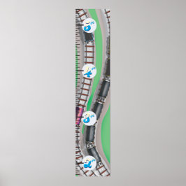 Póster Gráfico de crecimiento ferroviario