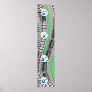 Póster Gráfico de crecimiento ferroviario