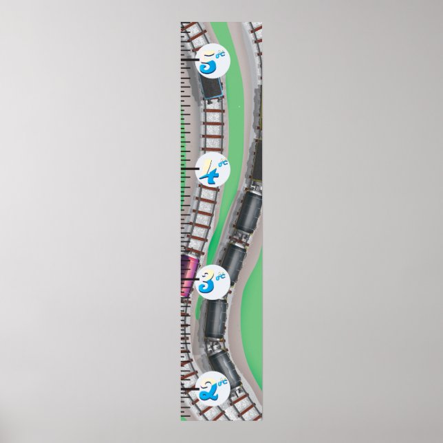 Póster Gráfico de crecimiento ferroviario (Frente)