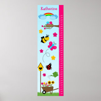 Póster Gráfico de crecimiento infantil - En el jardín