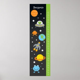 Póster Gráfico de crecimiento infantil - Espacio ultrater