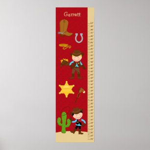 Póster Gráfico de crecimiento infantil - Vaquero