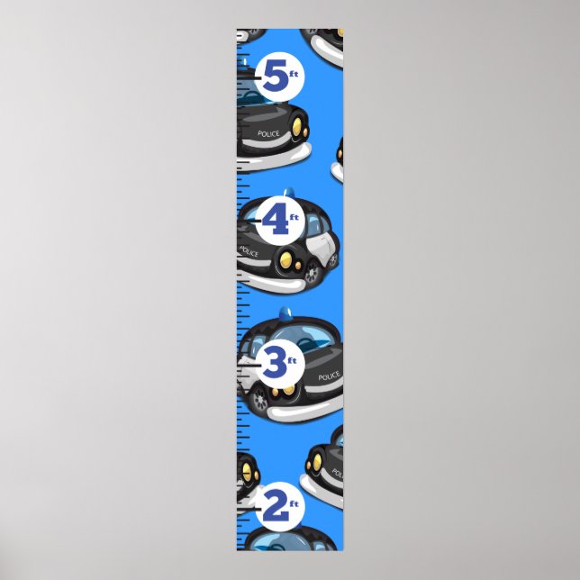 Póster Gráfico de crecimiento policial (Frente)