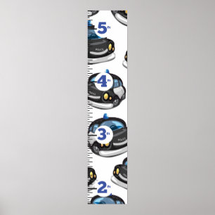 Póster Gráfico de crecimiento policial