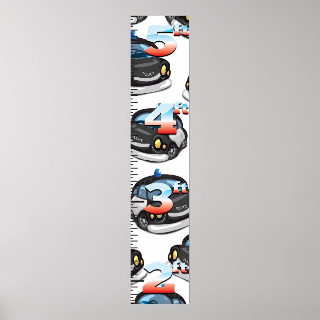 Póster Gráfico de crecimiento policial (Frente)