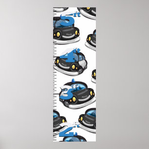 Póster Gráfico de crecimiento policial