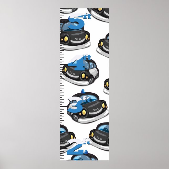 Póster Gráfico de crecimiento policial (Frente)